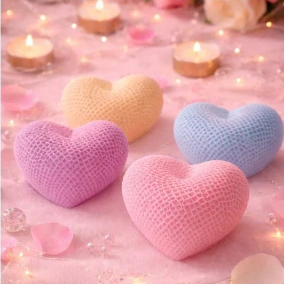 Chequered Heart Silicone Soap & Candle Mould