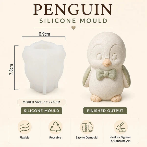 3D Penguin Silicone Mould