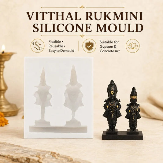 Shri Vitthal Rukmini Idol Pair Silicone Mould