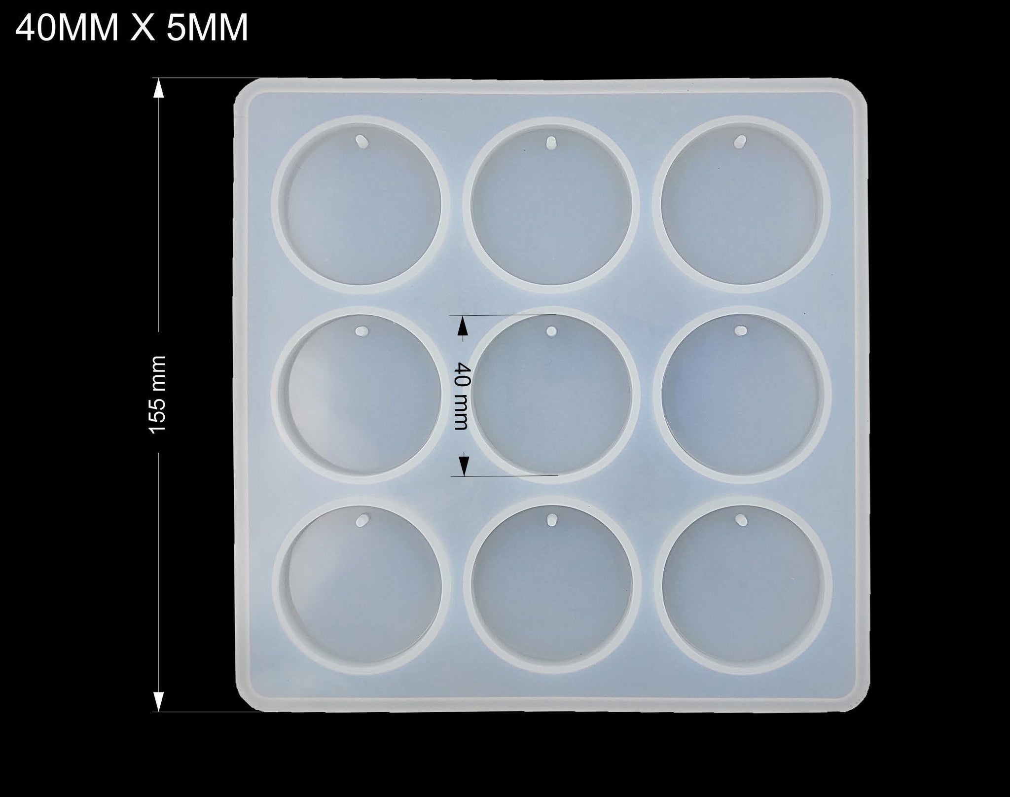 9 Cavity Round Pendant Mould