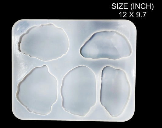 5 Cavity Agate Coaster Mould