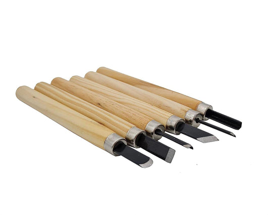 6 PC Wood Carving