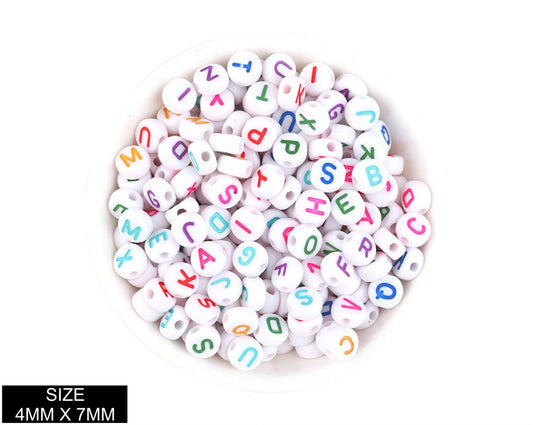 Idly ABCD Beads White + Colour