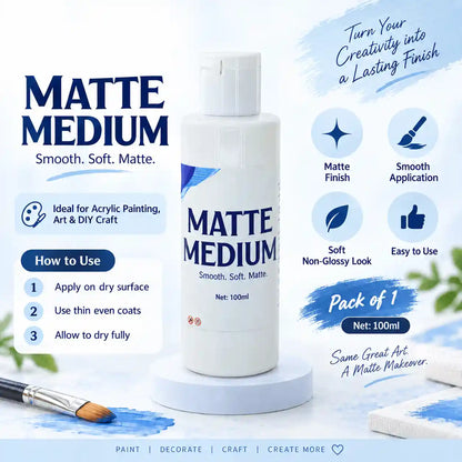 Matte Medium for Acrylic Painting & Crafts – 100 ml – product details and uses