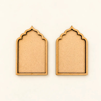 Temple Arch Shubh Labh MDF Toran Base – 2 Pieces