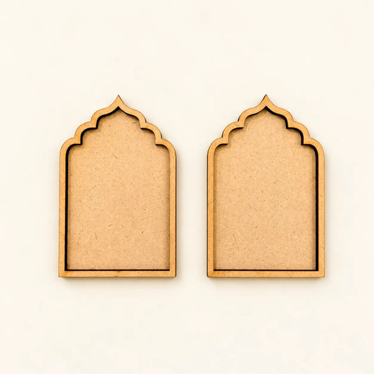 Temple Arch Shubh Labh MDF Toran Base – 2 Pieces