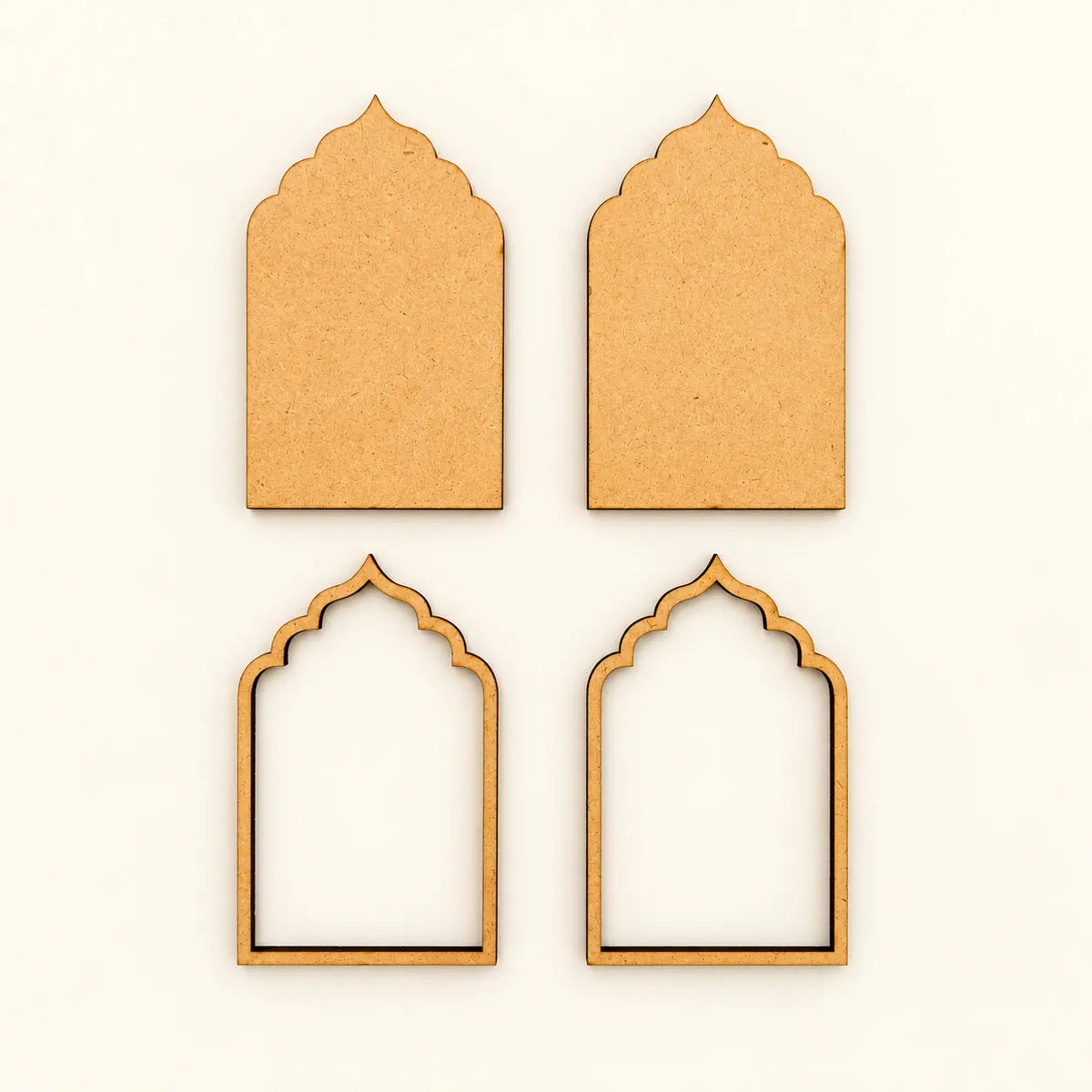 Temple Arch Shubh Labh MDF Toran Base – 2 Pieces