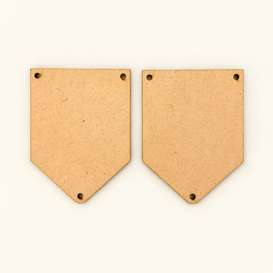 Arrow Shape MDF Toran Base – 2 Pieces