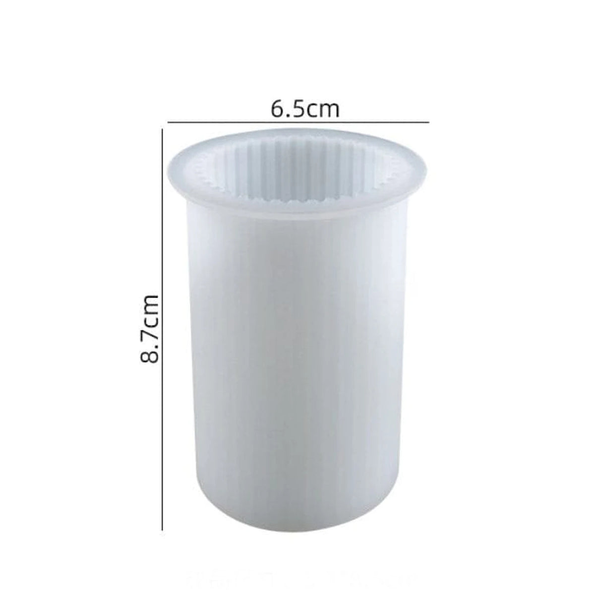 Large Ribbed Cylinder Silicone Candle Mould