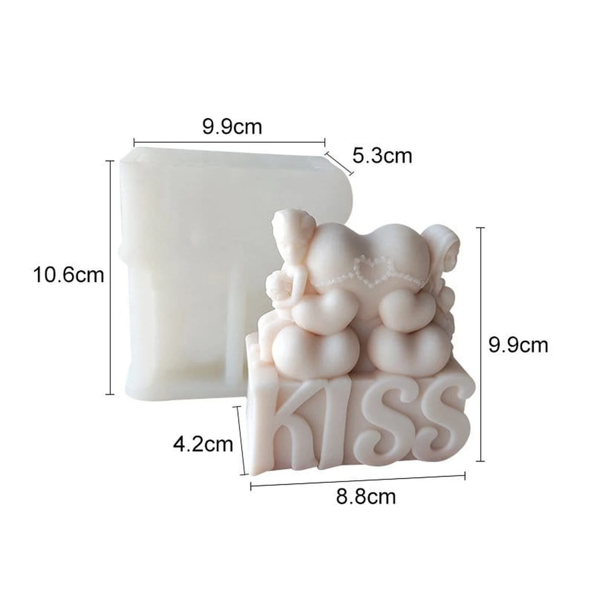 Kissing Couple Silicone Candle Mould