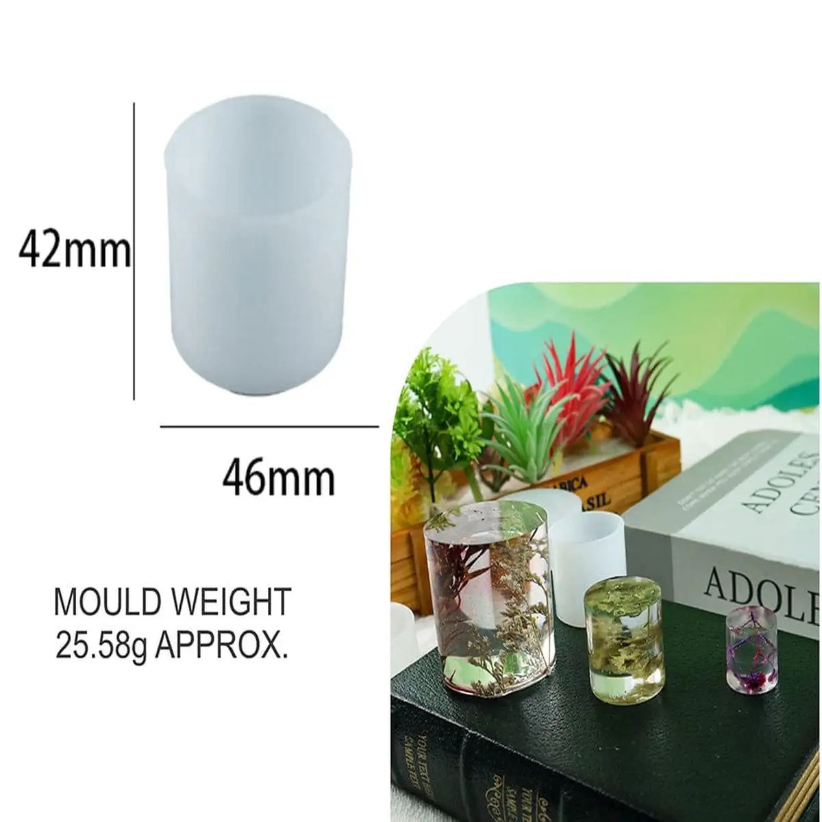 Medium Cylinder Silicone Candle Mould
