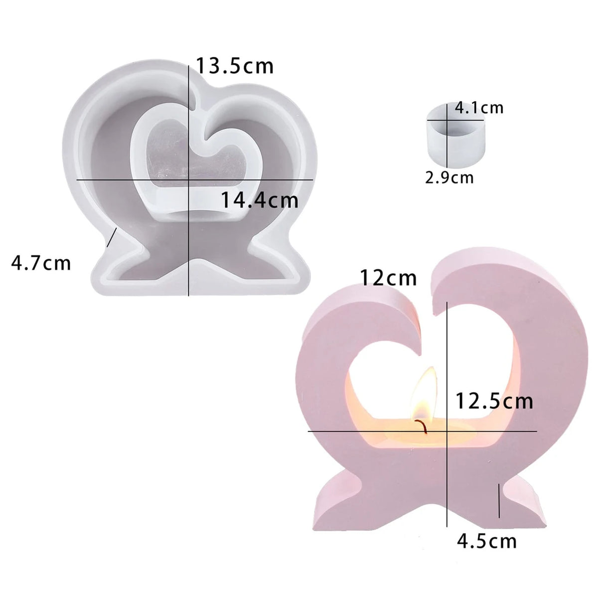 Heart Tealight Candle Holder Silicone Mould