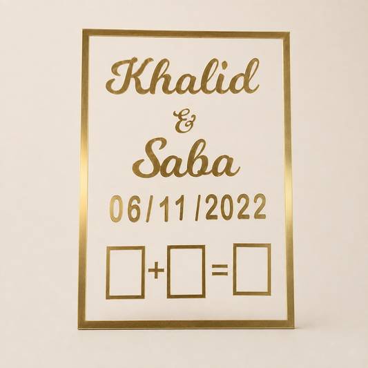 Customised Acrylic Couple Finger Print Frame - A4 size