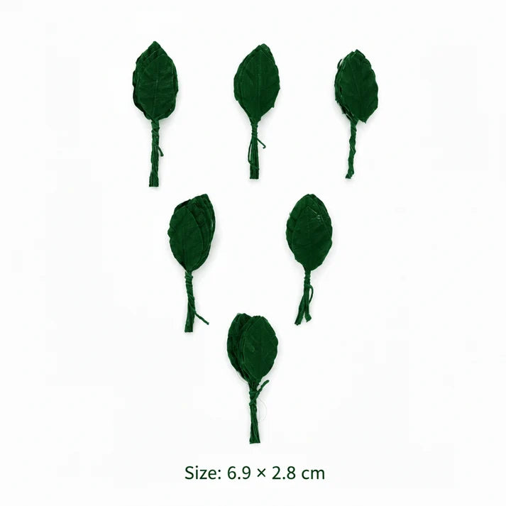 Large Artificial Fabric Green Leaves