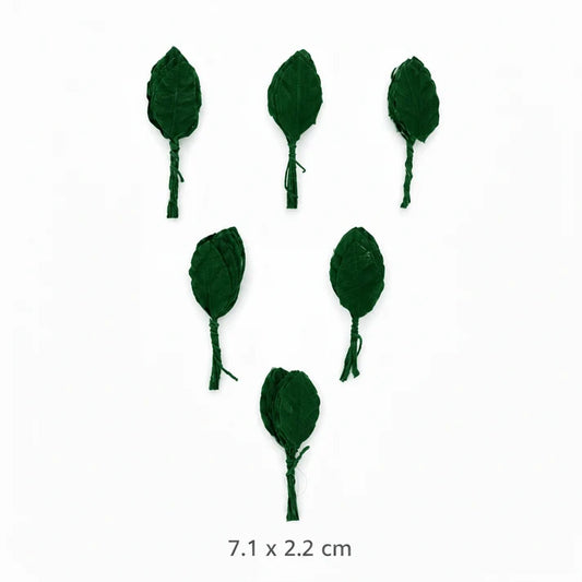 Medium Artificial Fabric Green Leaves