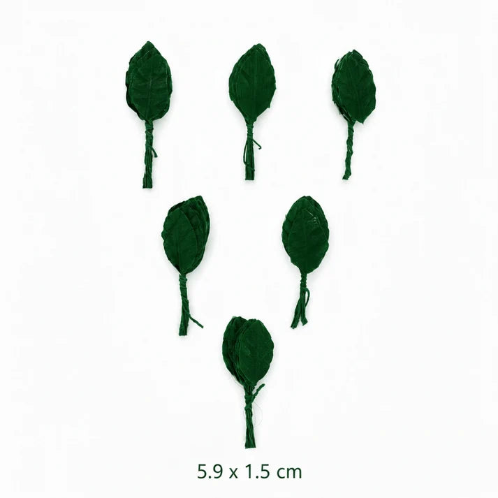 Small Artificial Fabric Green Leaves