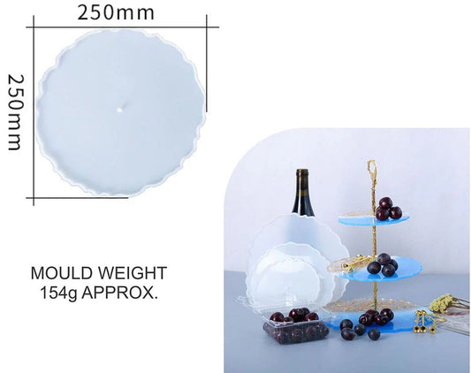 10" Round Agate Clock Dial & Cake Stand Mould