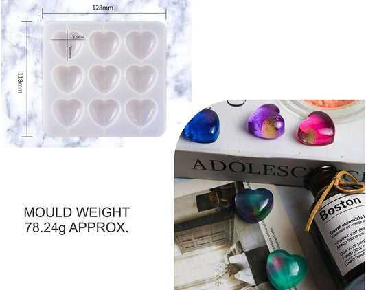 9 Cavity Heart Mould