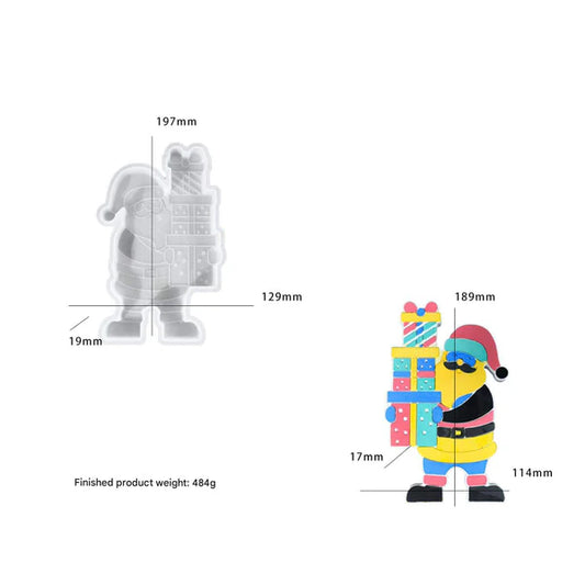 Santa Claus Holding Gifts Mould