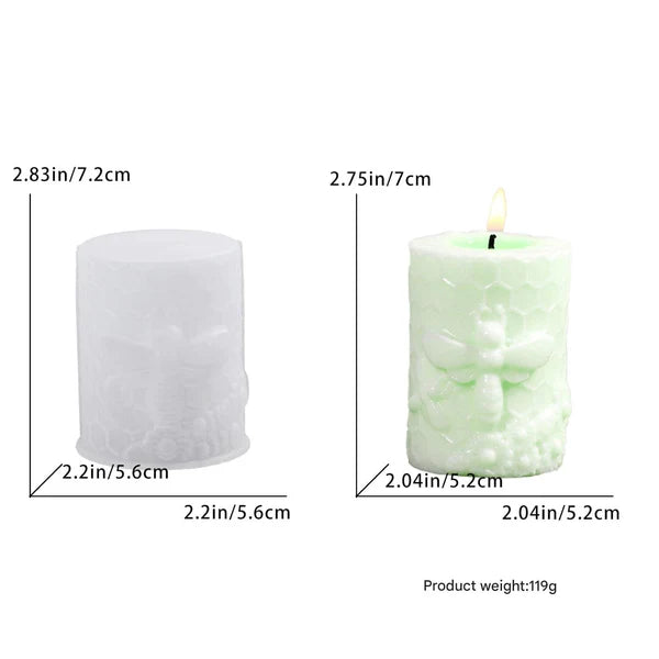 Honeycomb & Bee Theme Candle Mould
