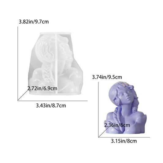 Girl Statue Candle Mould Mould