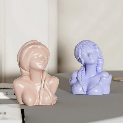 Girl Statue Candle Mould Mould