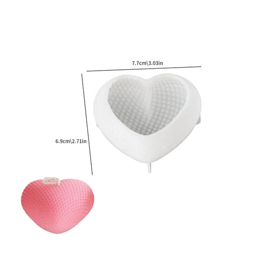3D Heart Pattern Silicone Mould