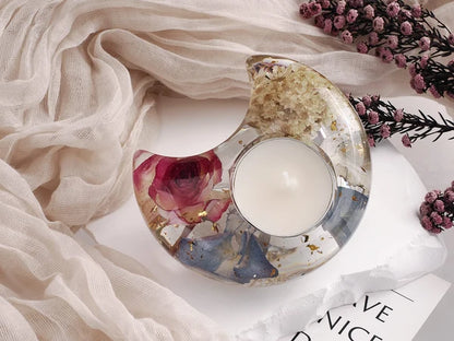 Moon Shaped Tealight Candle Holder Silicone Mould