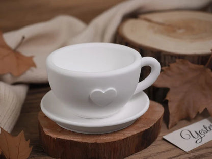 Tea Cup and Saucer Shape Silicone Mould Set Candle