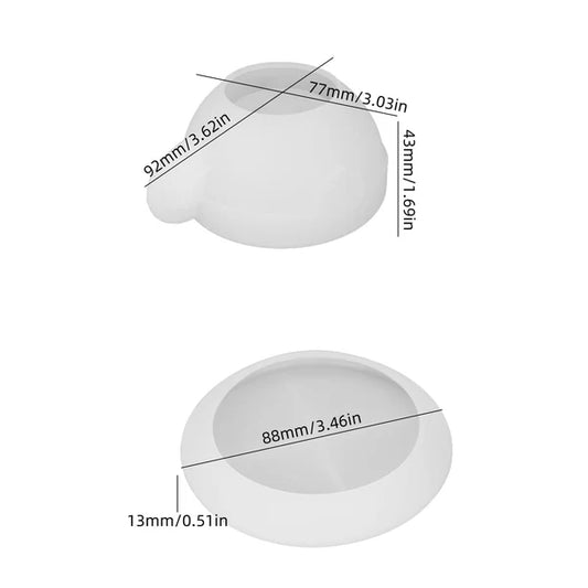Tea Cup and Saucer Shape Silicone Mould Set Candle