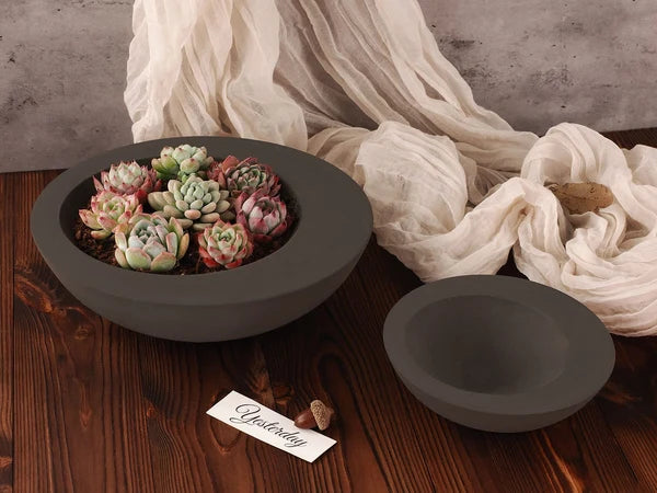 Small Size Round Concrete Flower Pot Silicon Mold