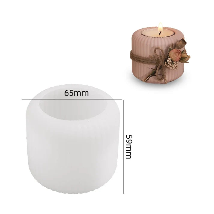 Striped Candlestick Silicone Mould