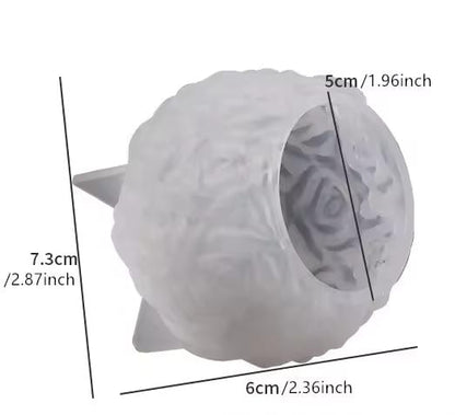 3D Silicone Mould Rose Ball Candle