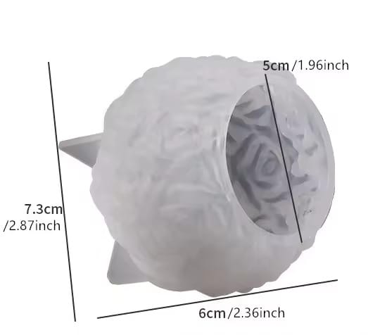 3D Silicone Mould Rose Ball Candle
