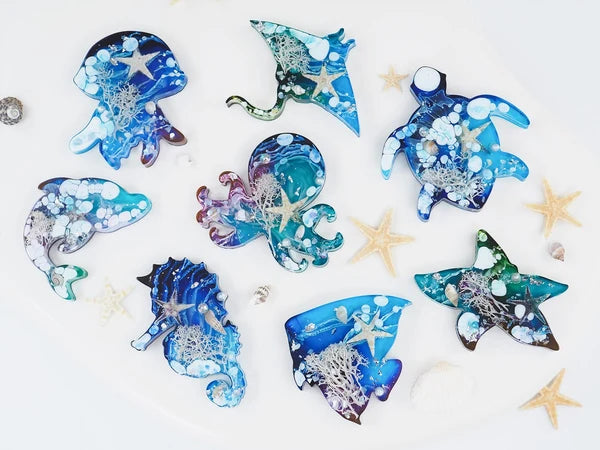 8-Cavity Marine Animal Pendant Silicone Mould