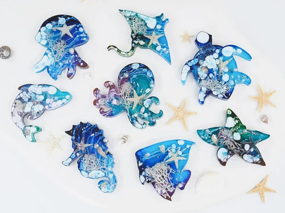 8-Cavity Marine Animal Pendant Silicone Mould