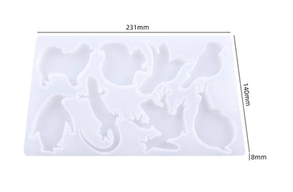 8-Cavity Animal Pendant Resin Silicone Mould