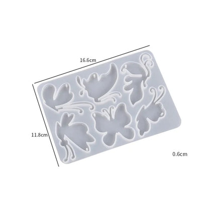6-Cavity Butterfly Shaped Silicone Resin Mould