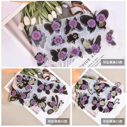 11-Cavity Butterfly Pendant Silicone Resin Mould