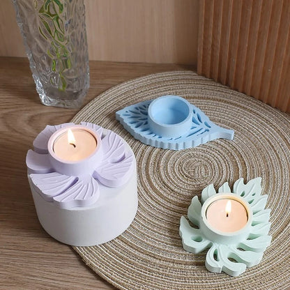 Monstera Leaf Pattern Tea Light Candle Mould