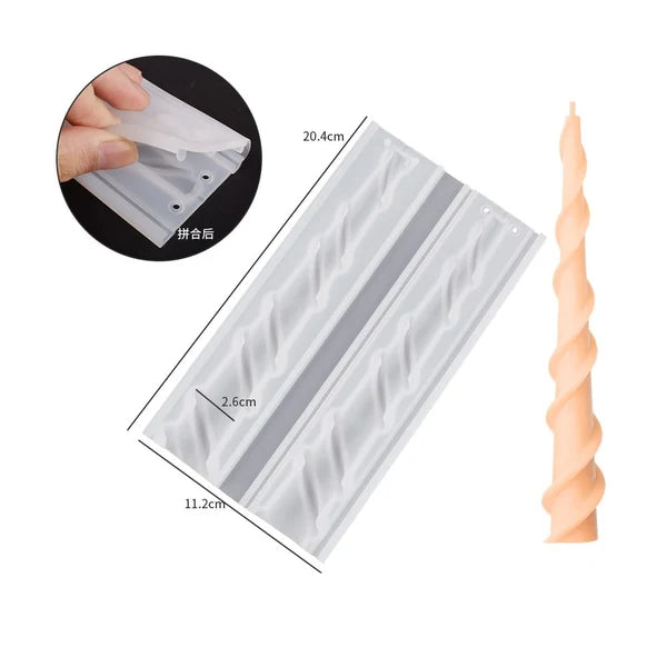 Long Spiral Stick Candle Mould