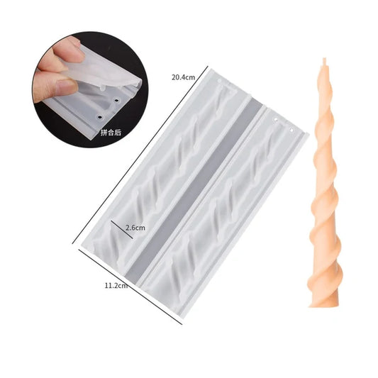 Long Spiral Stick Candle Mould