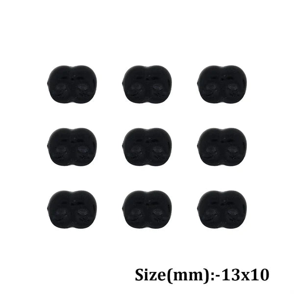 Black Puppy Nose Flat Base (13 X 10mm)