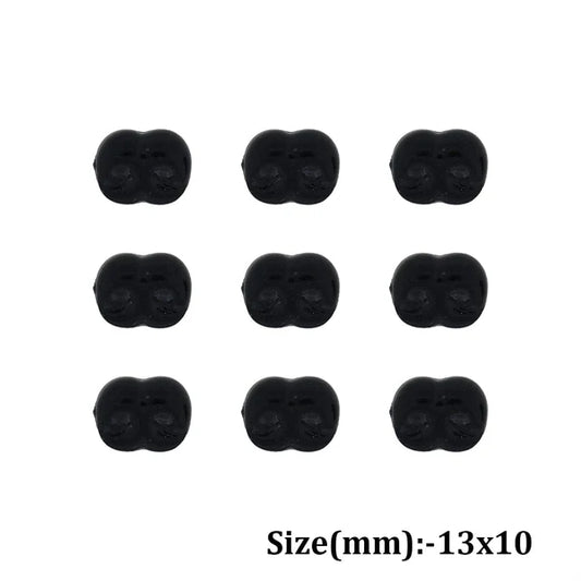 Black Puppy Nose Flat Base (13 X 10mm)