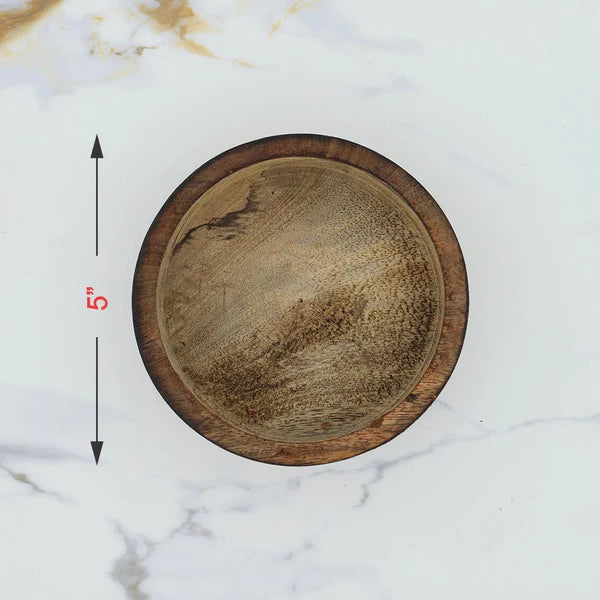 Wooden Candle Round Bowl
