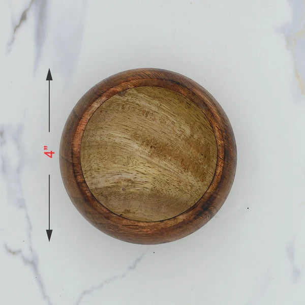 Wooden Candle Round Curve Bowl