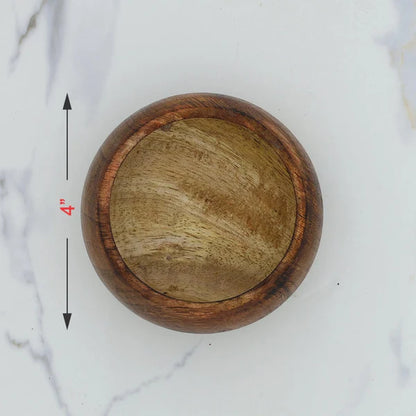Wooden Candle Round Curve Bowl