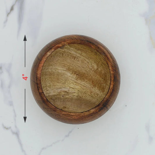 Wooden Candle Round Curve Bowl