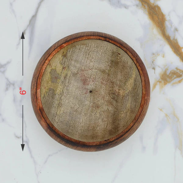 Wooden Candle Round Curve Bowl