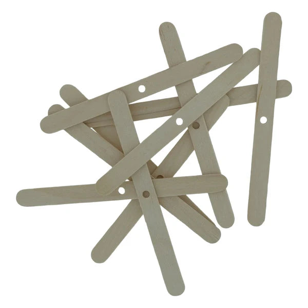 Small Wooden 1 Hole Wick Holder 10Pcs